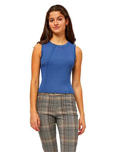 Minus Elena Knit Top, Top para Mujer, Azul (505 Denim blue), S