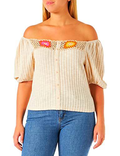 myMo Top de Punto, Beige Claro, M para Mujer