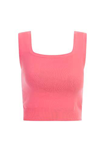 myMo Top de Punto Camisa, Rosa, L para Mujer