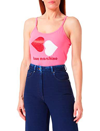 Love Moschino Top sin Mangas, Fucsia, 44 para Mujer