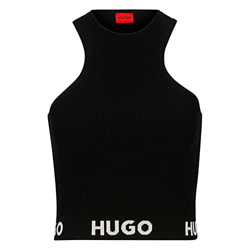 HUGO Negro Top de Punto, Negro1, L para Mujer