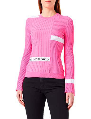 Love Moschino Parte Superior Ajustada con Relleno de Viscosa Acanalada Top