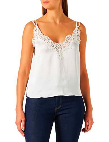 Pinko Top de satén Tiziana Camisa Cami, Z15_White Nembo