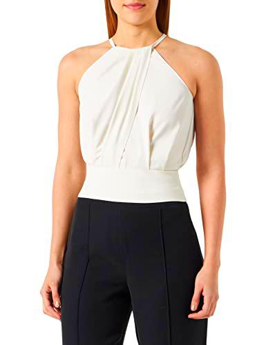 Pinko Trionfale Top Crepe Fluido Camiseta, Z07_Blanco Seda