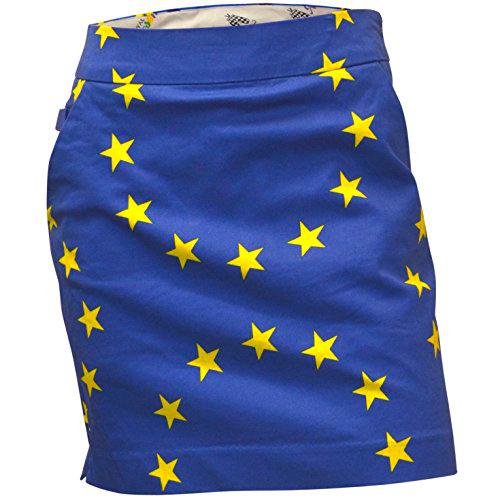 Royal y Awesome Mujer Pars y Rayas Regular Golf Skort Azul Blau