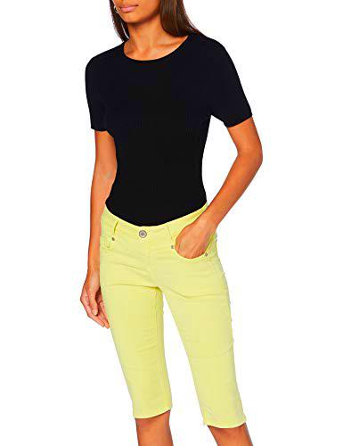 ATT Jeans Zoe Pantalones Cortos de Jean, Amarillo, 38 para Mujer