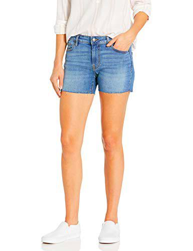 Goodthreads Denim Raw Edge Short Shorts, Azul (Mid-Blue), 29