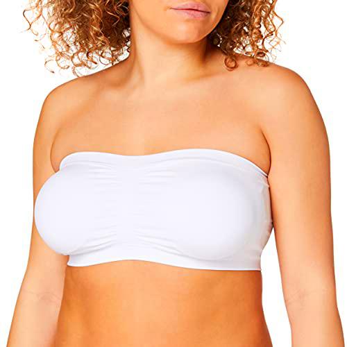 Urban Classics Ladies Pads Bandeau Top, Blanco, Tamaño del Fabricante: XS para Mujer